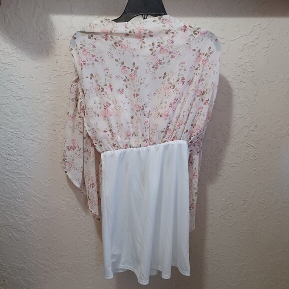 AUW - As U Wish - Floral Midi Dress – Women’s S, Pink Spaghetti Strap Tie-Front - Picture 11 of 13